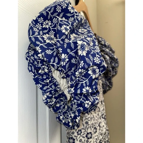 DOEN SIMONETTA DRESS SIZE MEDIUM ORGANIC COTTON Cottagecore Meadow Maxi - Picture 11 of 15